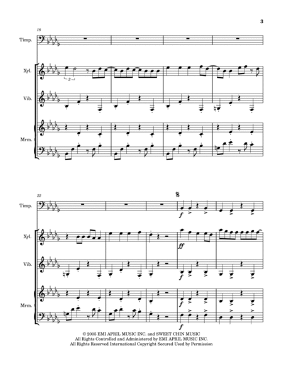 I Write Sins Not Tragedies Percussion Ensemble scores gallery preview page 3