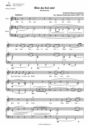 Book cover for Bist du bei mir, BWV 508 (B-flat Major)