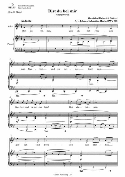 Bist du bei mir, BWV 508 (B-flat Major)