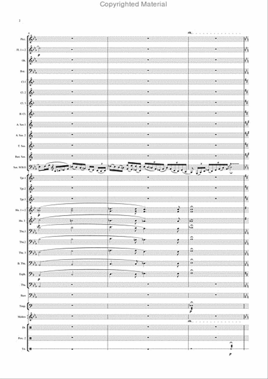 Sax In fire Sax In fire Concert Band scores gallery preview page 3