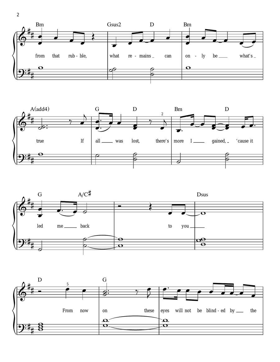 From Now On (from The Greatest Showman) Easy Piano scores gallery preview page 2