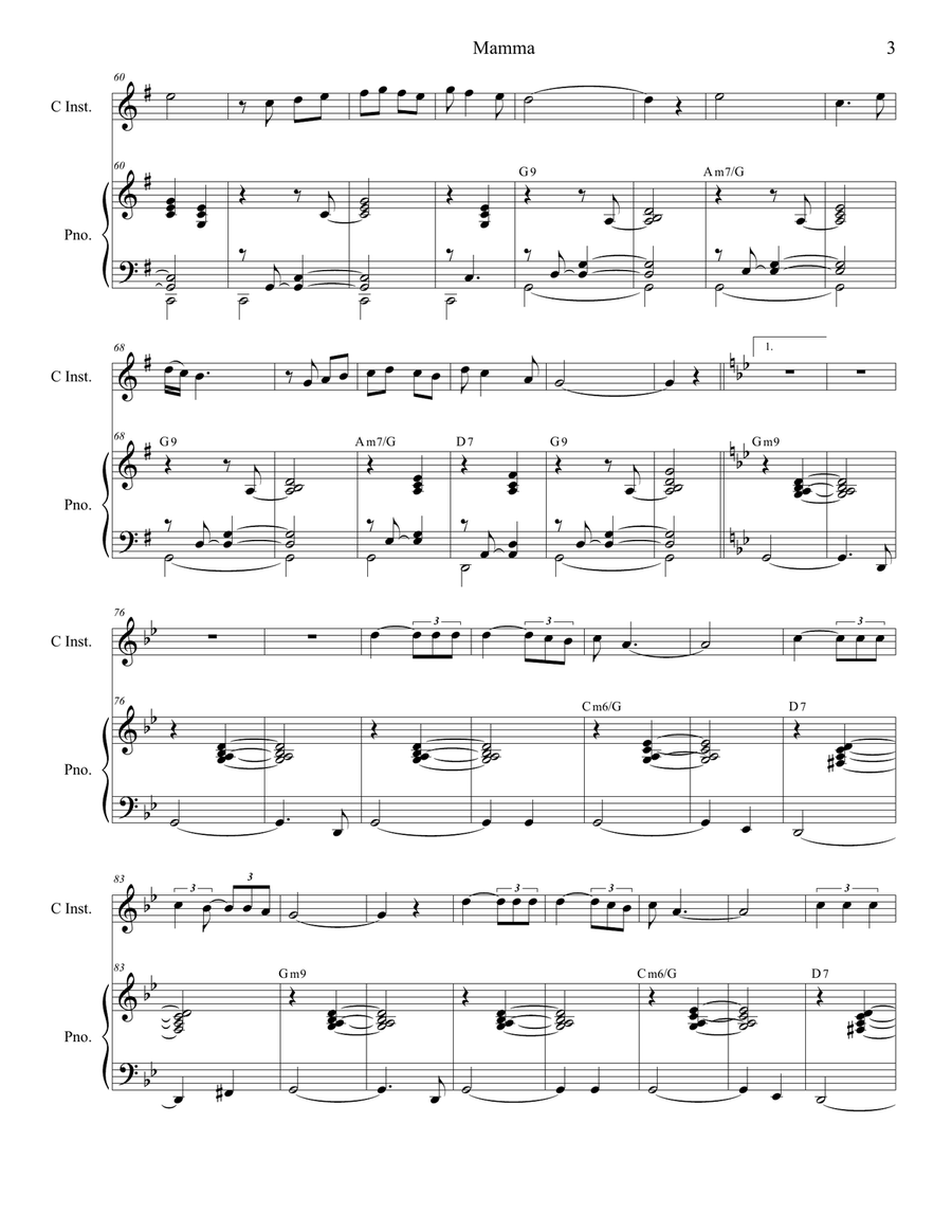Mama (mamma) Piano scores gallery preview page 3