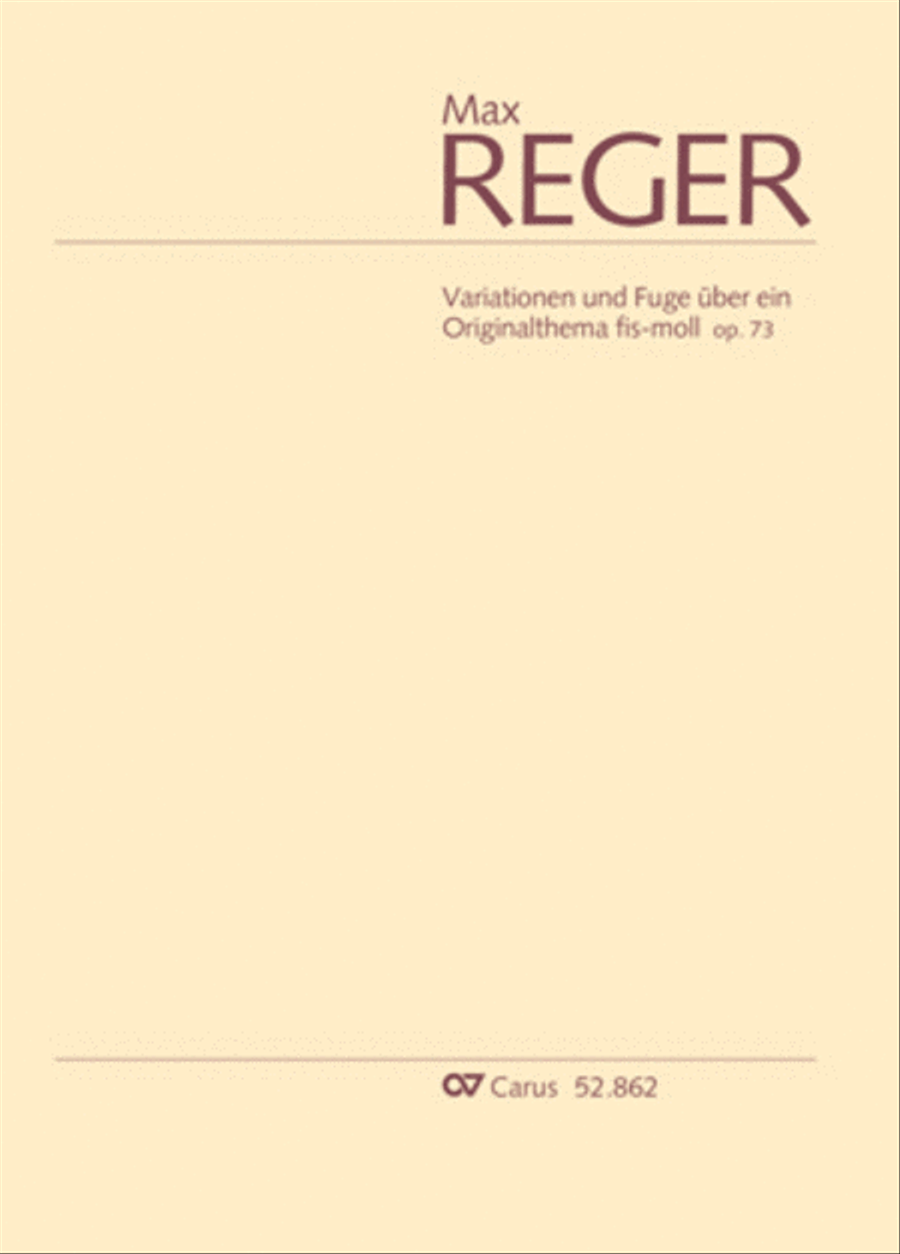 Variationen u. Fuge uber Originalth.op.73