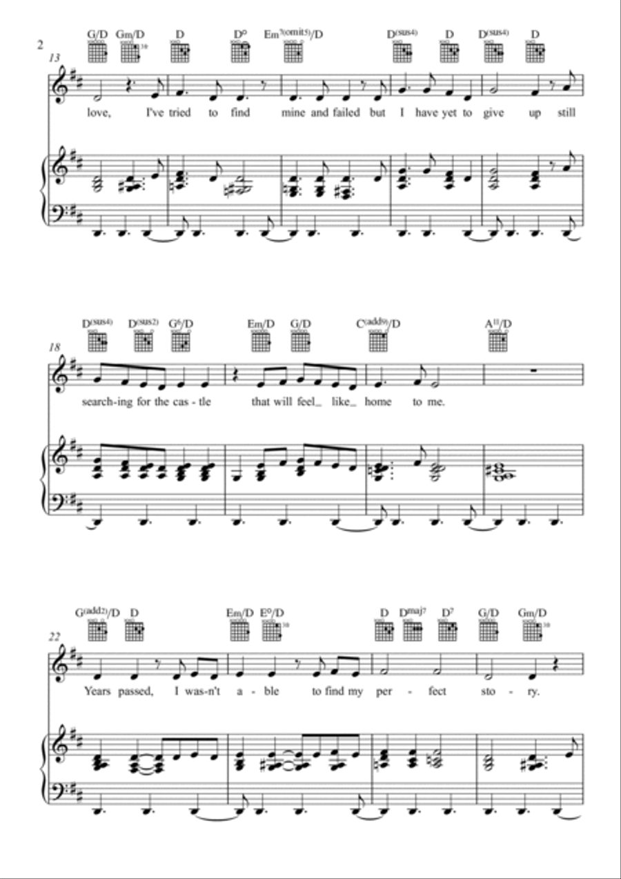 Fairy Tale Piano, Vocal, Guitar scores gallery preview page 2