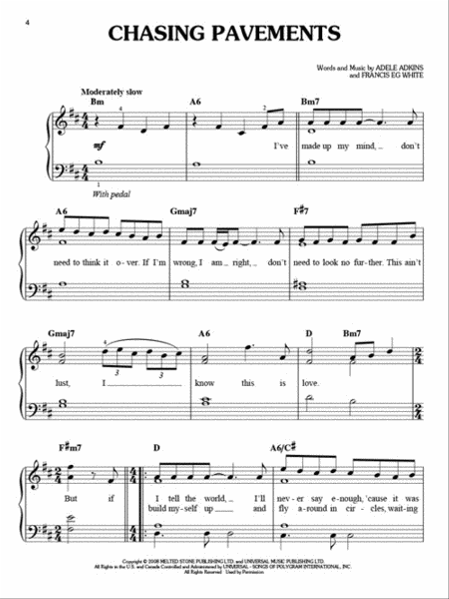 Adele Easy Piano scores gallery preview page 3