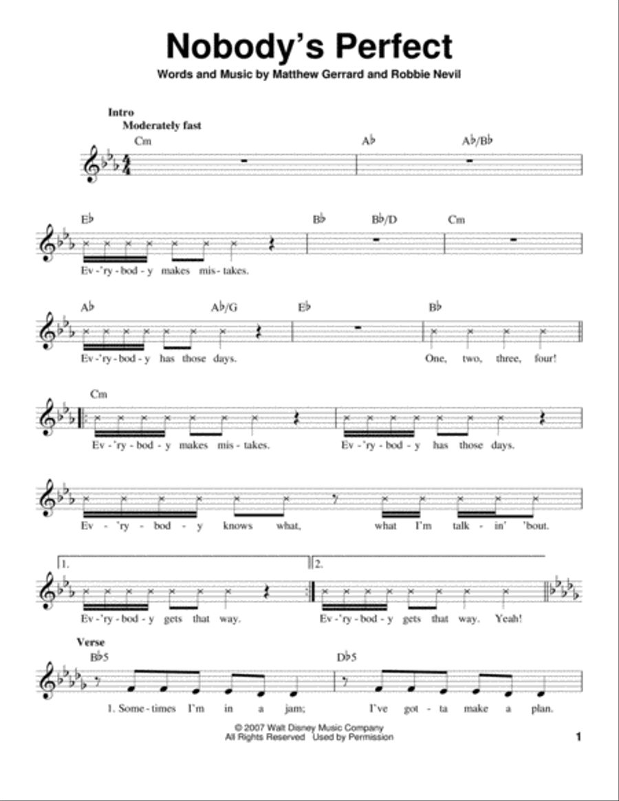 Nobody's Perfect Voice scores gallery preview page 1