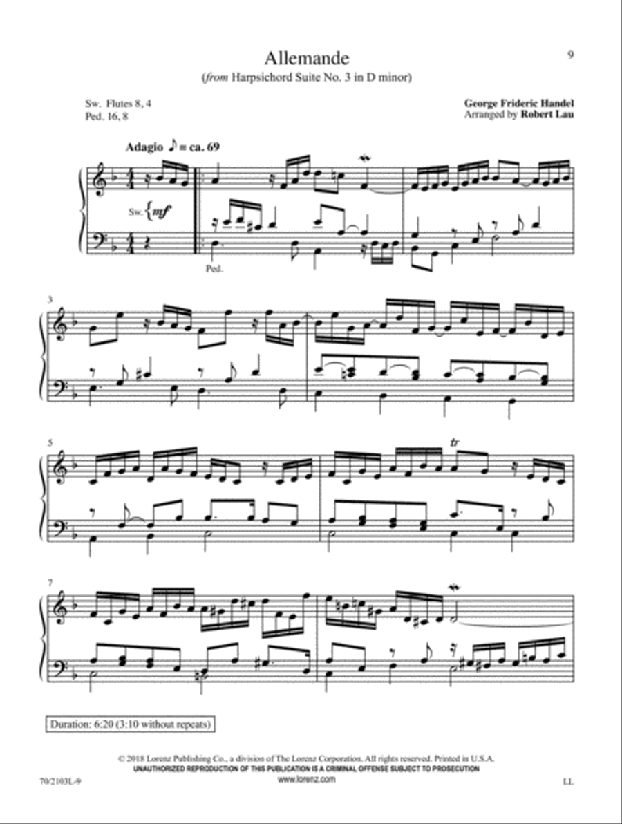 Easy Classics Arranged for Organ Organ Solo scores gallery preview page 5