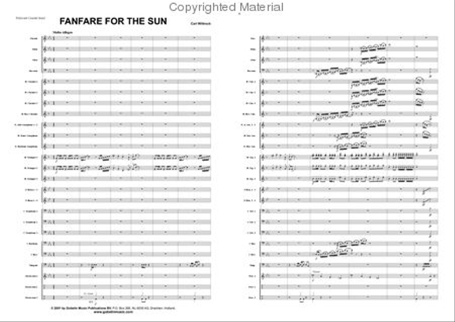 Fanfare for the Sun Concert Band scores gallery preview page 2