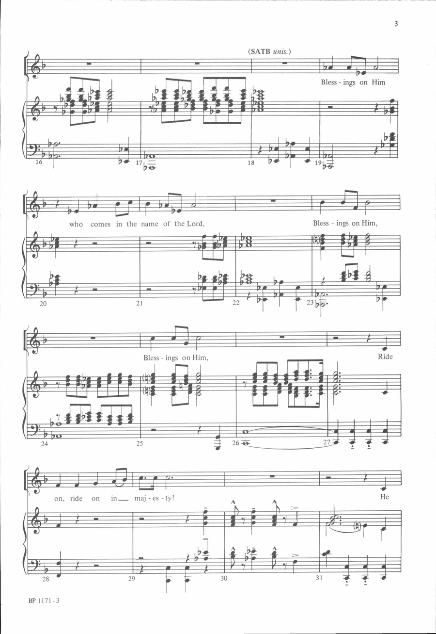 Ride on in Majesty 4-Part scores gallery preview page 3
