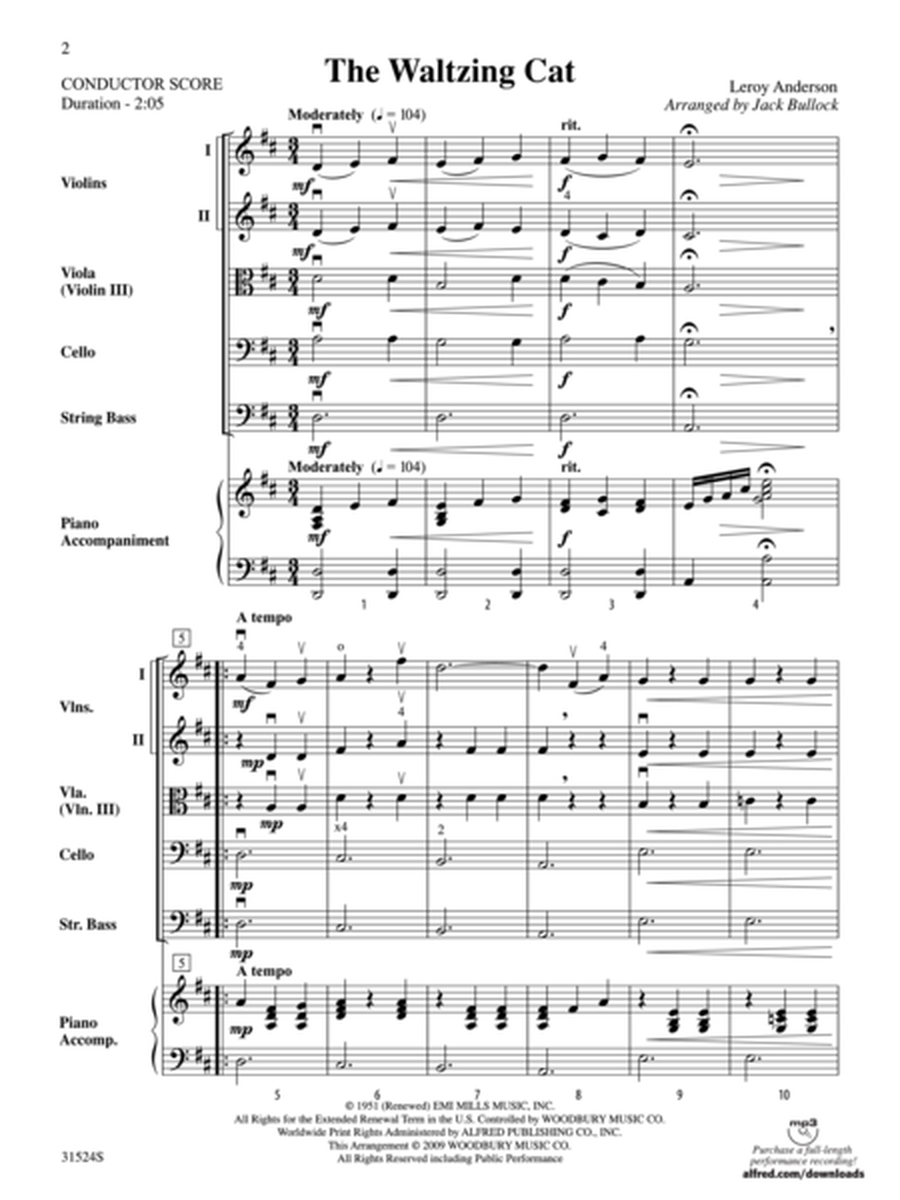 The Waltzing Cat (score only)