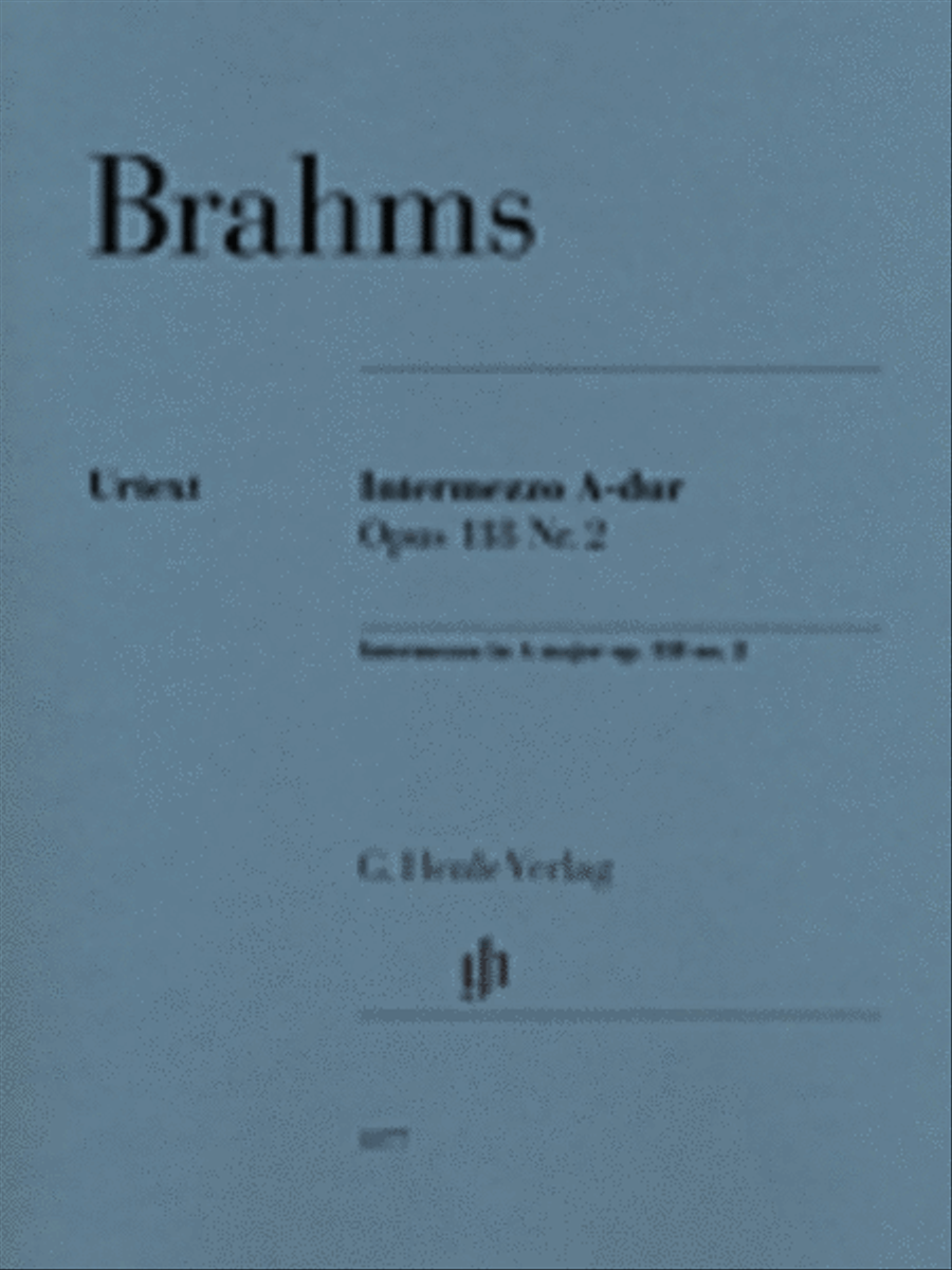 Intermezzo in A Major, Op. 118, No. 2 Piano Solo scores gallery preview page 1