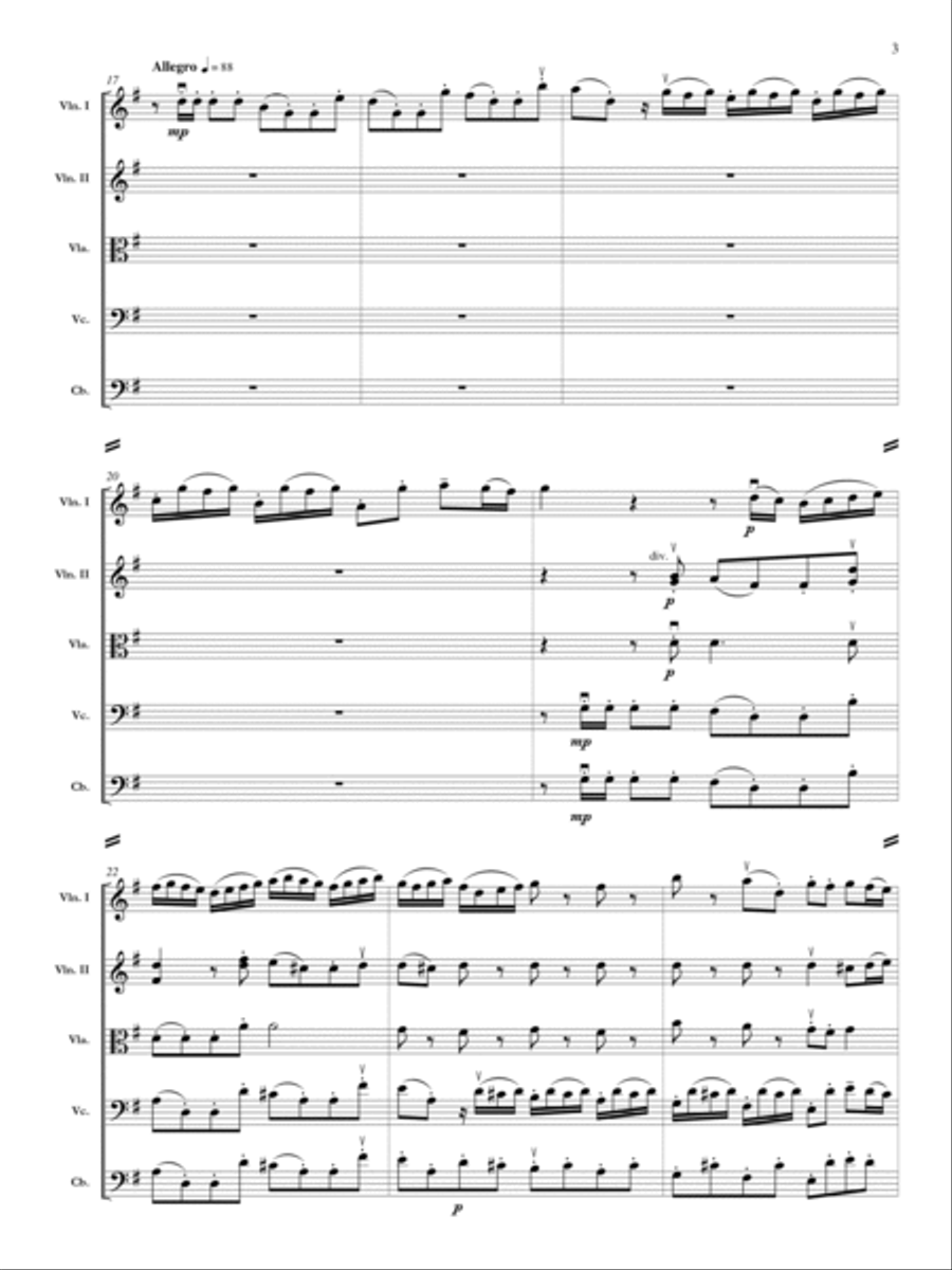 Flute Sonata No. 3 HWV 363b: Adagio and Allegro Orchestra scores gallery preview page 4