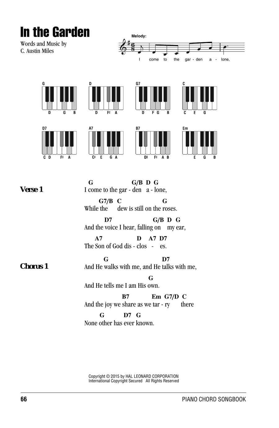 In The Garden In The Garden Piano scores gallery preview page 1