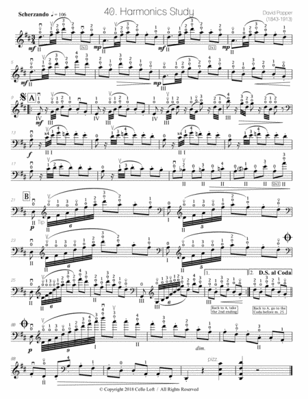 Popper (arr. Richard Aaron): Op. 73, Etude #40