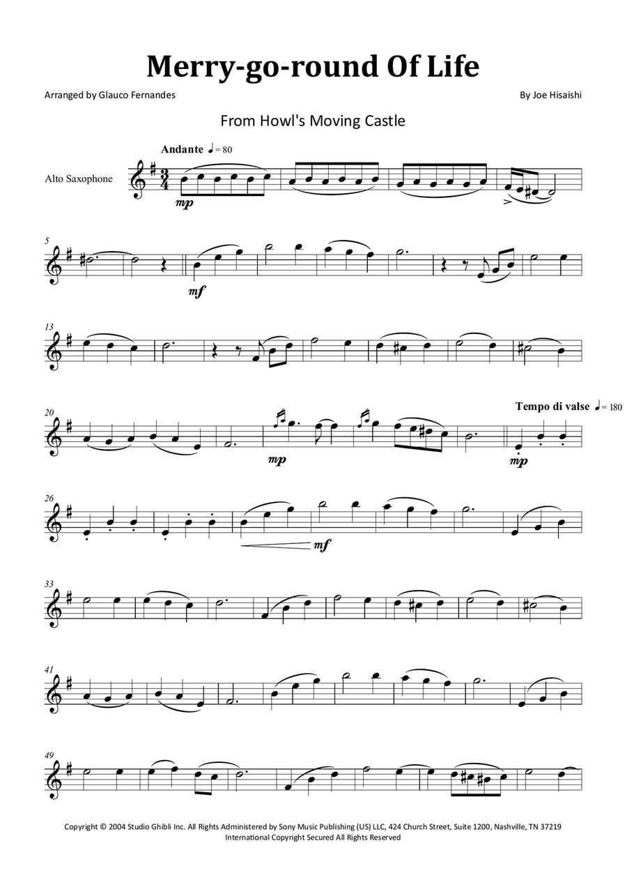 Howl's moving deals castle alto sax