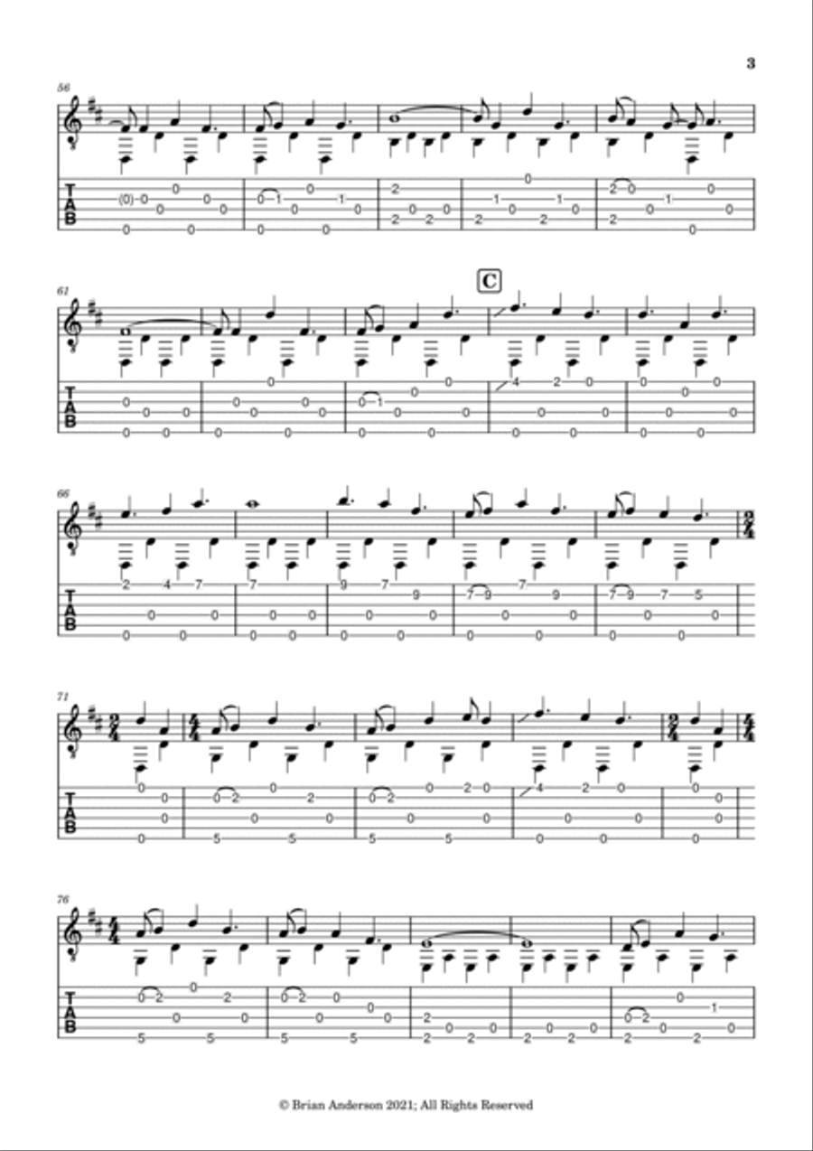 Memories Acoustic Guitar scores gallery preview page 3