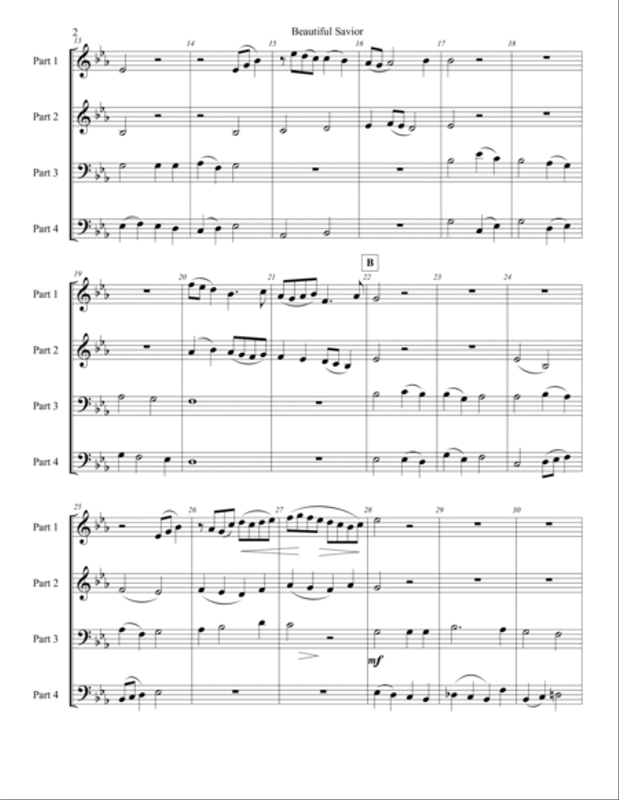 Beautiful Savior: Meditation on a Silesian Folksong Full Orchestra scores gallery preview page 5