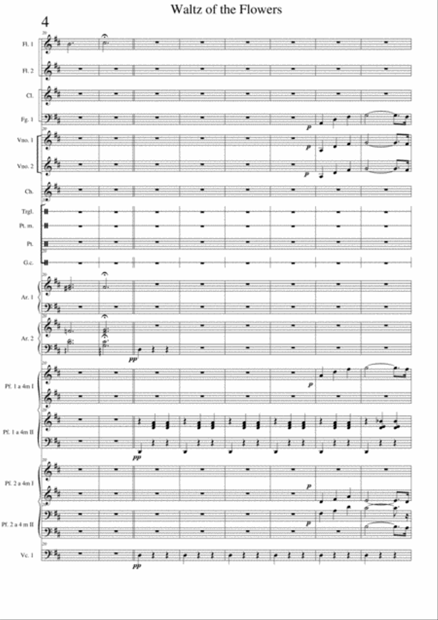 Waltz of the flowers Waltz of the flowers Percussion Ensemble scores gallery preview page 4