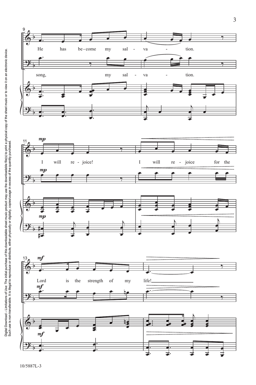The Lord Is My Strength and Song Choir scores gallery preview page 3