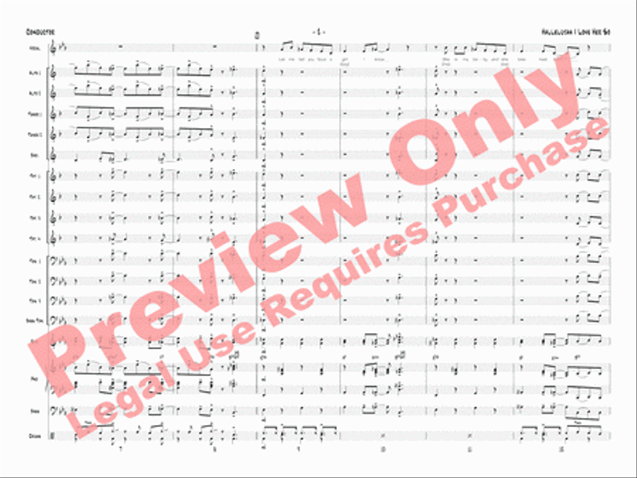 Hallelujah I Love Her So Jazz Ensemble scores gallery preview page 5