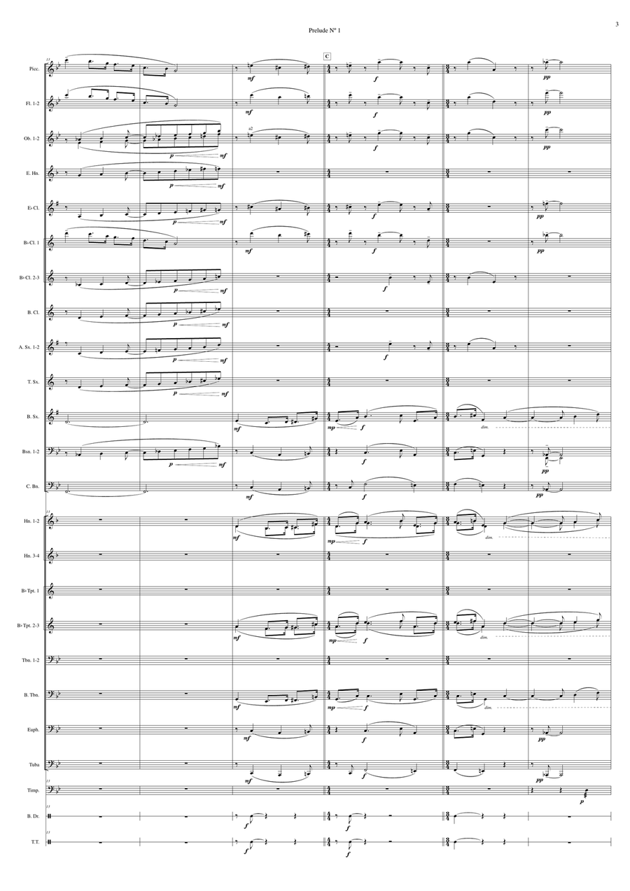 Prelude Nº 1 - Danseuses de Delphes (For Wind Orchestra) Full Orchestra scores gallery preview page 4