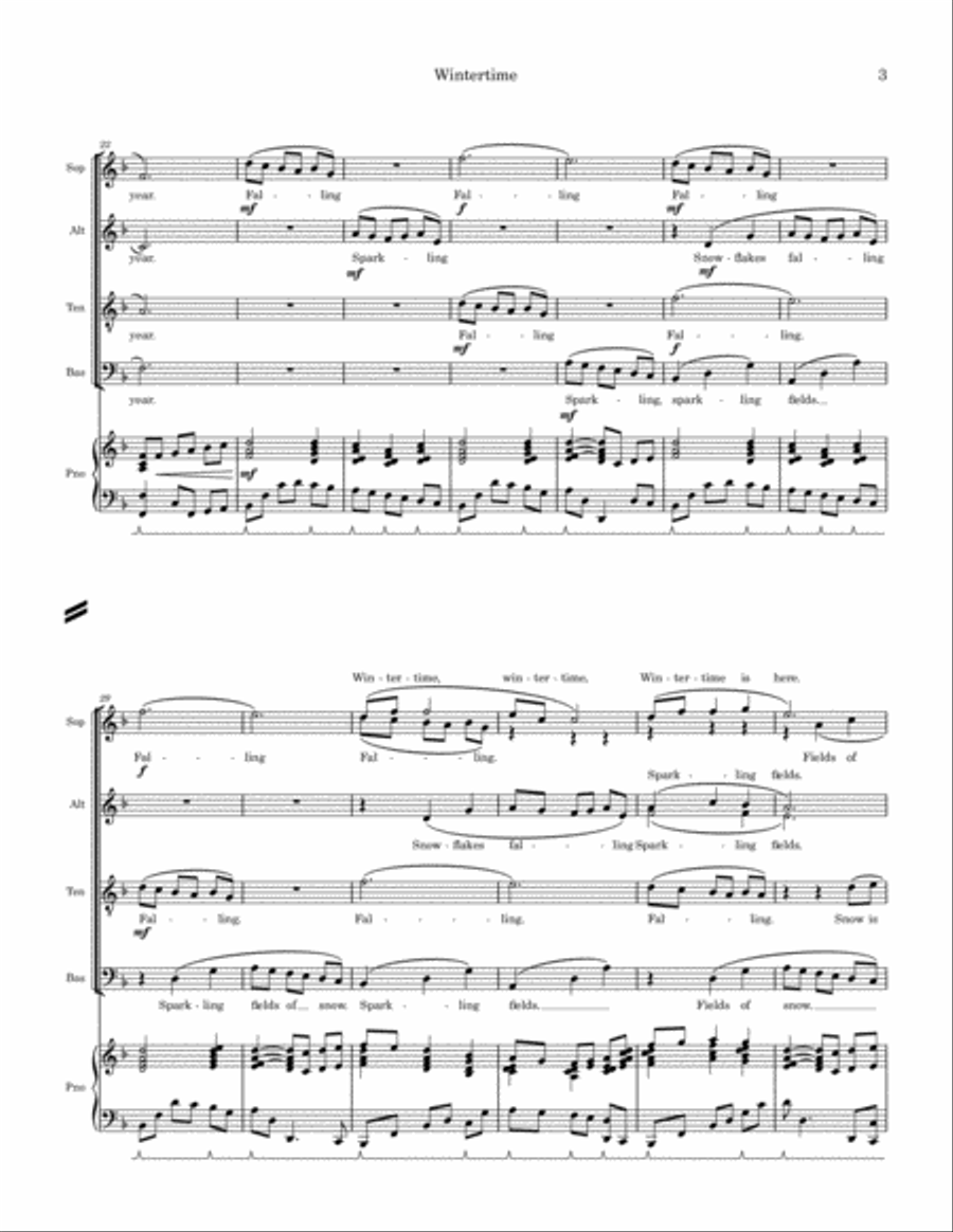 Wintertime Wintertime 4-Part scores gallery preview page 4