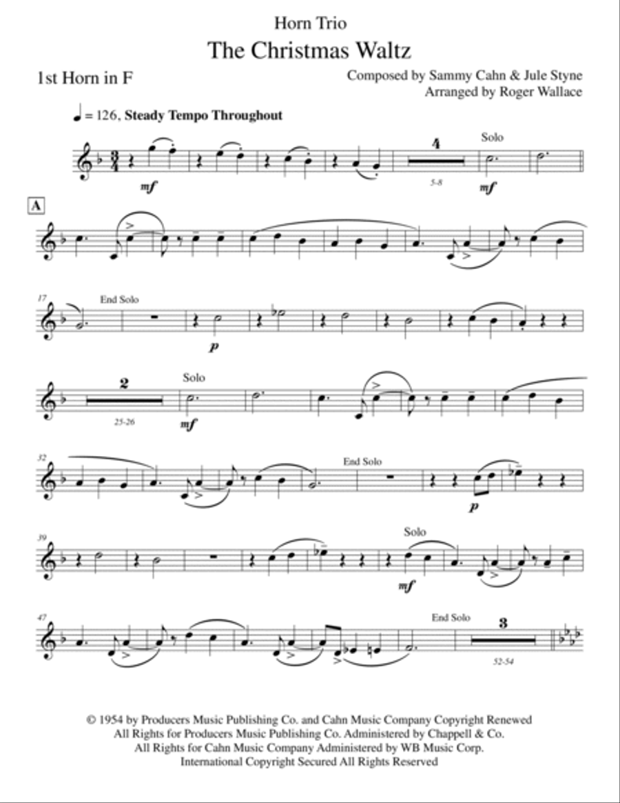 The Christmas Waltz The Christmas Waltz Brass Trio scores gallery preview page 5