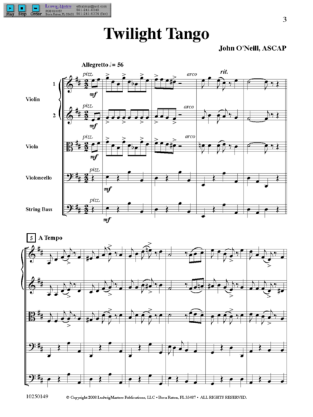 Twilight Tango - Score & Parts