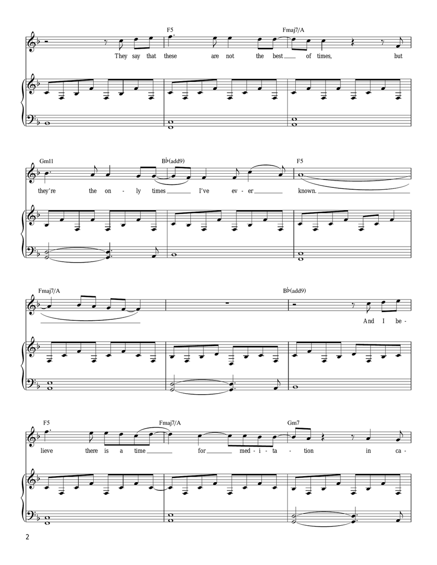 Summer, Highland Falls Piano, Vocal, Guitar scores gallery preview page 2