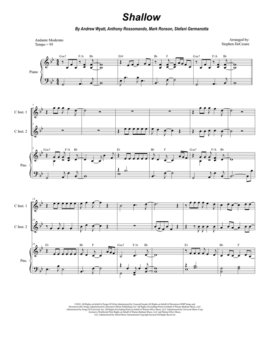 Shallow Shallow Flute scores gallery preview page 1