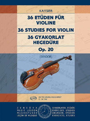 Book cover for 36 Etüden op. 20