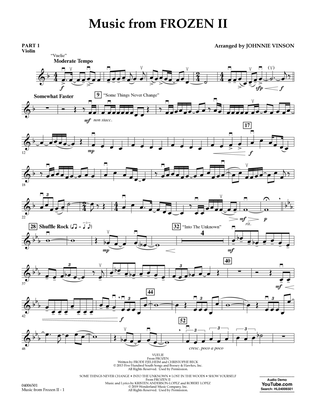 Book cover for Music from Disney's Frozen 2 (arr. Johnnie Vinson) - Pt.1 - Violin