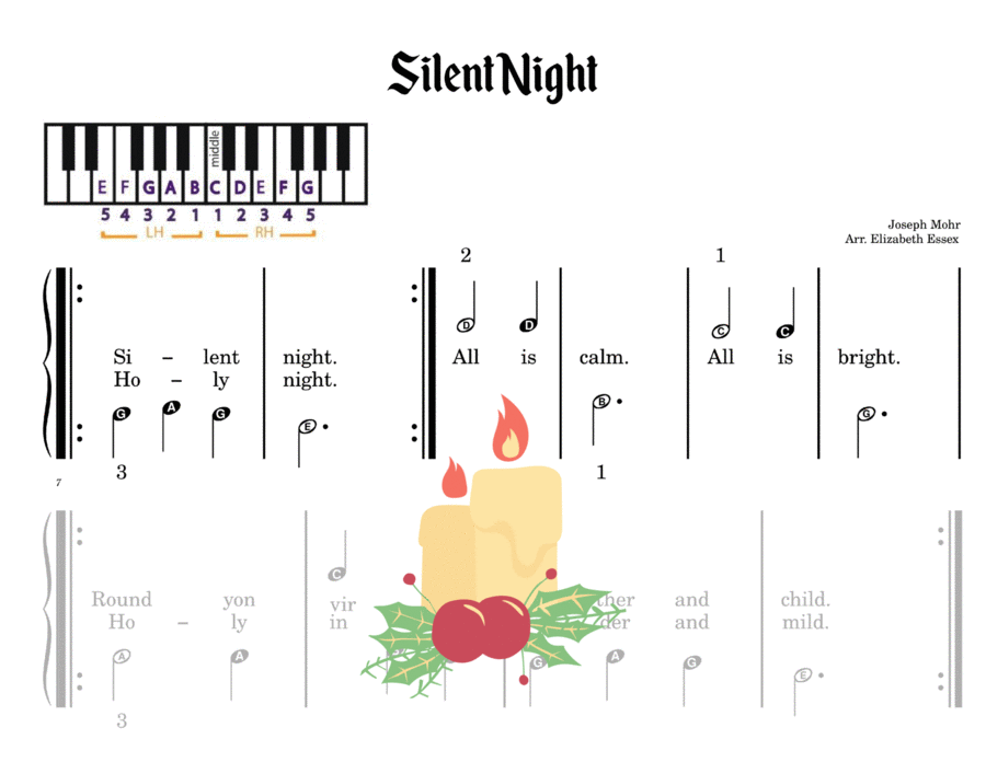 Silent Night - Pre-staff Alpha Notation image number null