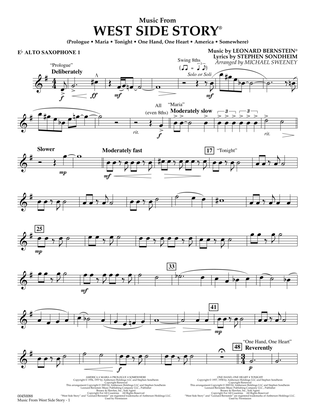 Book cover for Music from West Side Story (arr. Michael Sweeney) - Eb Alto Saxophone 1
