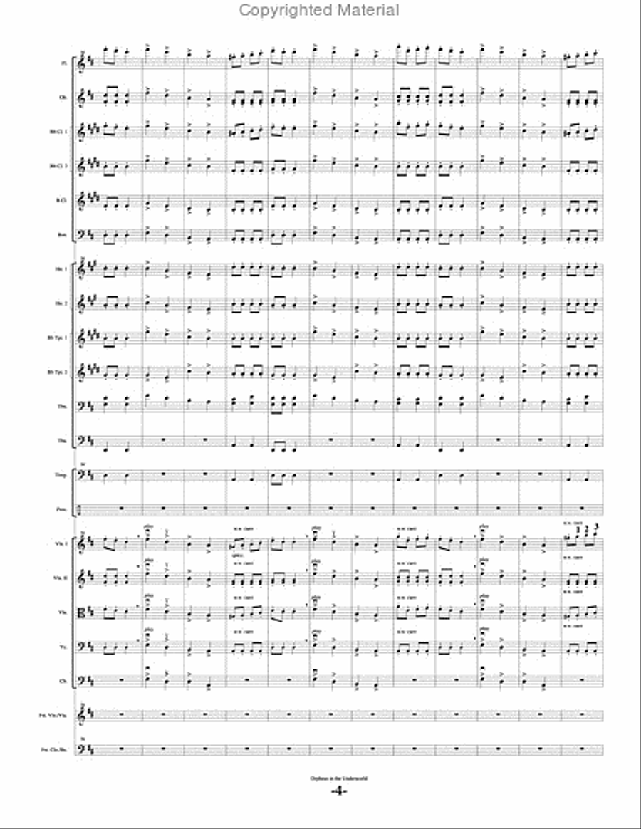 Overture from 'Orpheus in the Underworld' (score & parts) String Orchestra scores gallery preview page 5