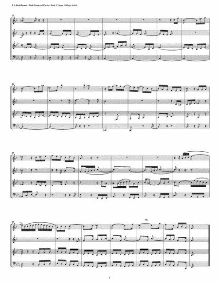 Fugue 11 from Well-Tempered Clavier, Book 2 (Brass Quartet) image number null