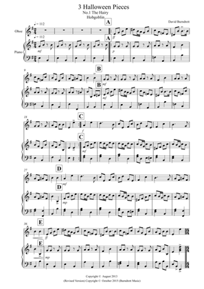 3 Halloween Pieces for Oboe And Piano