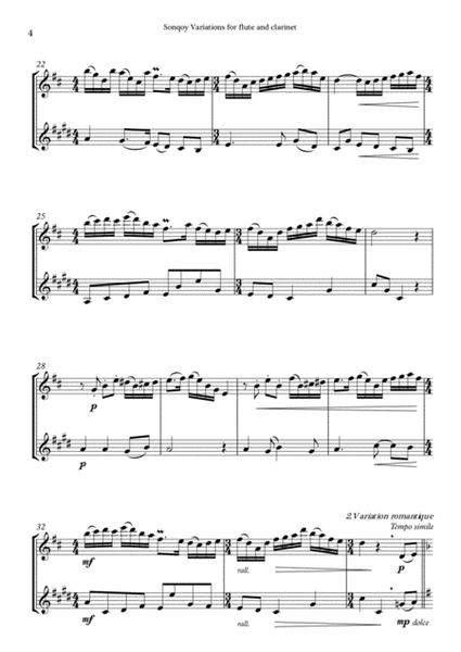 SONQOY VARIATIONS for flute and Bb clarinet image number null