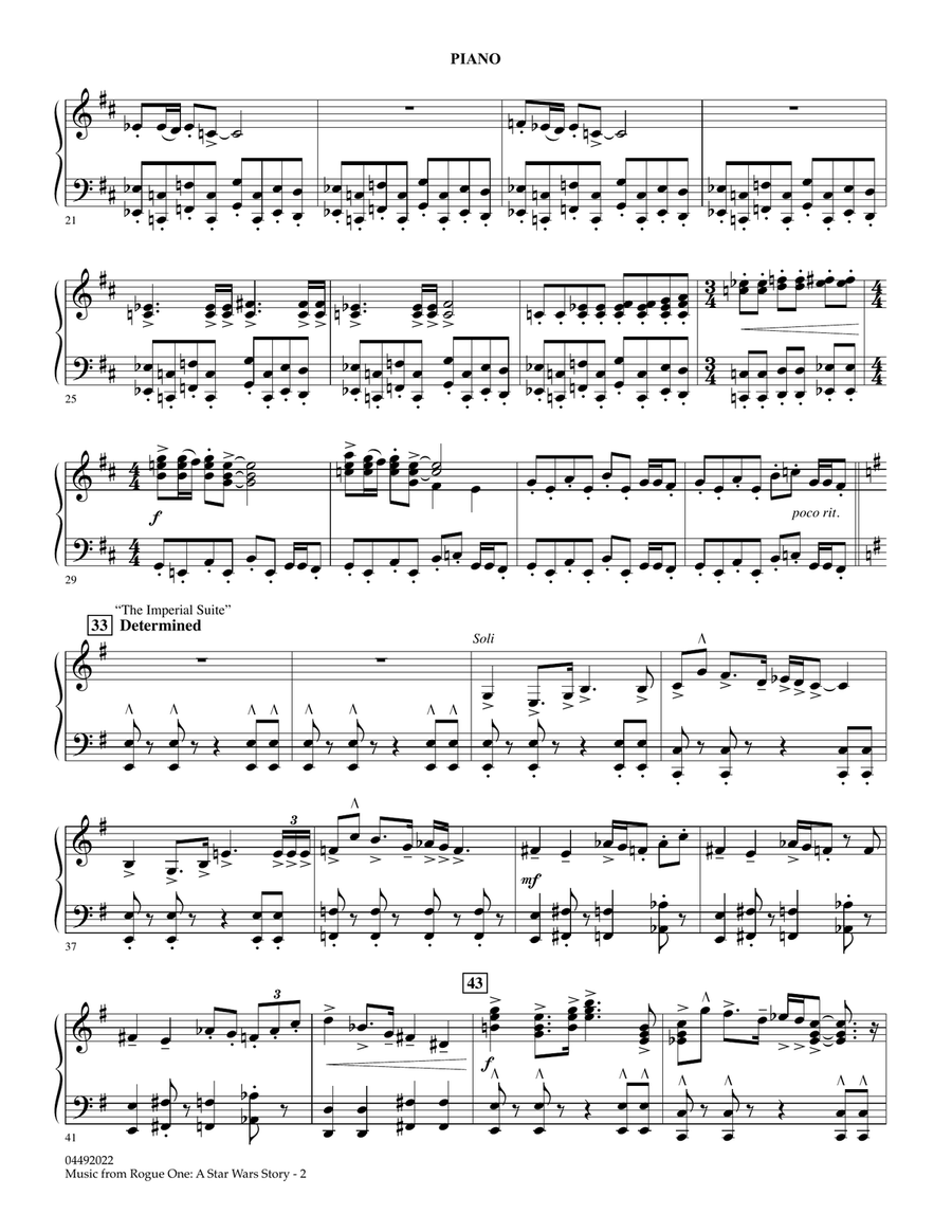 Music from Rogue One: A Star Wars Story - Piano Orchestra scores gallery preview page 2