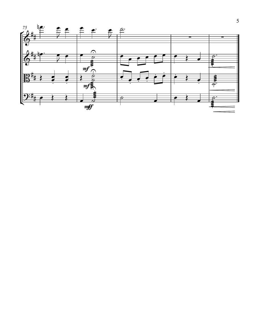 Torna a Sorrento for String Quartet String Quartet scores gallery preview page 5