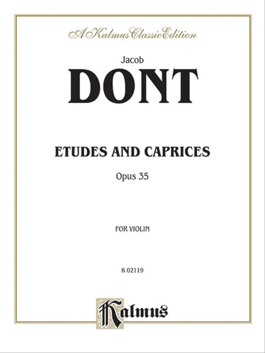 Etudes and Caprices, Op. 35 by Jakob Dont Violin Solo - Sheet Music