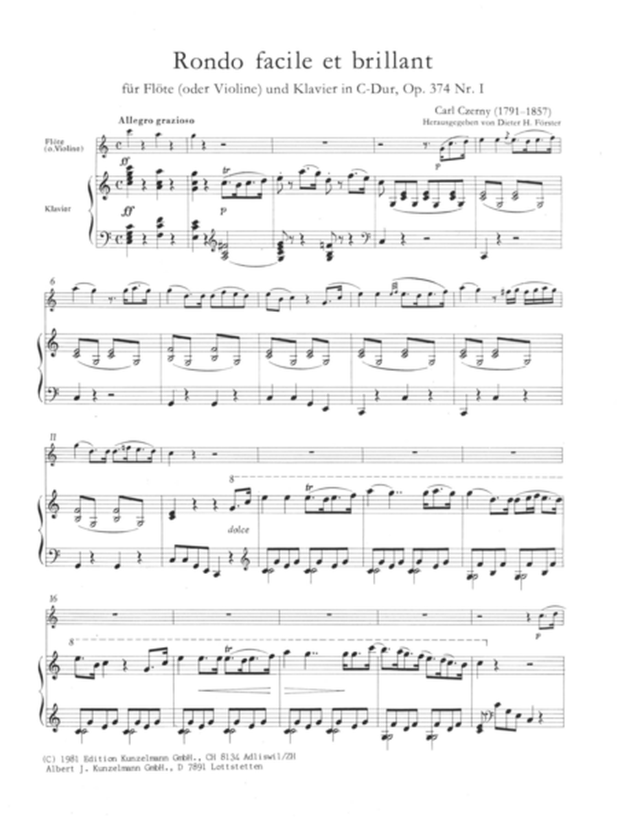 Rondo facile et brillant Op. 374/1