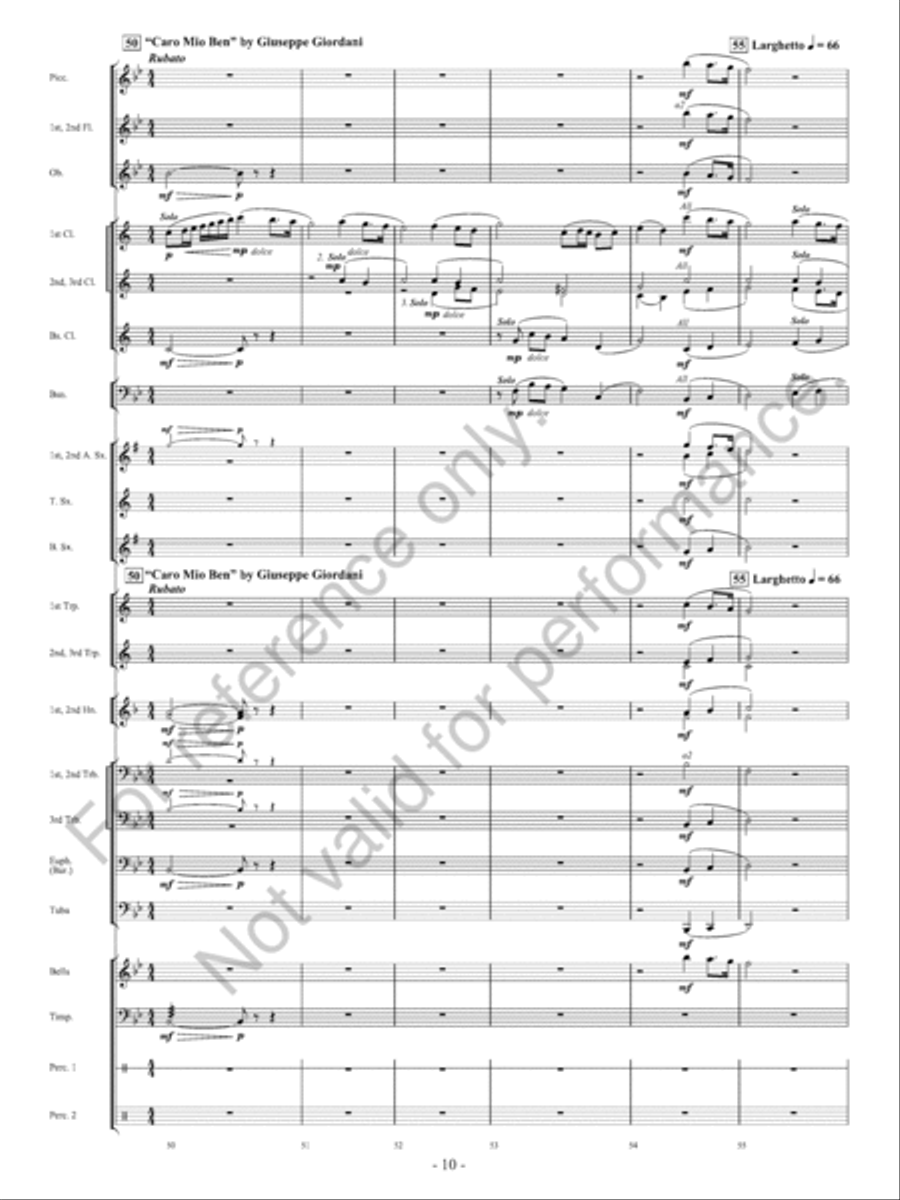 Canzoni D'Amore Concert Band scores gallery preview page 11