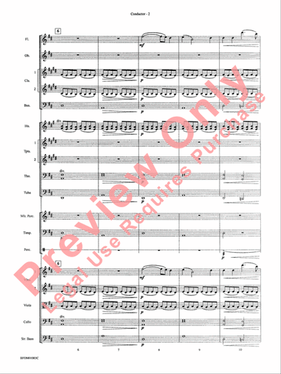 River Songs (based on Deep River and Shall We Gather at the River) Full Orchestra scores gallery preview page 5