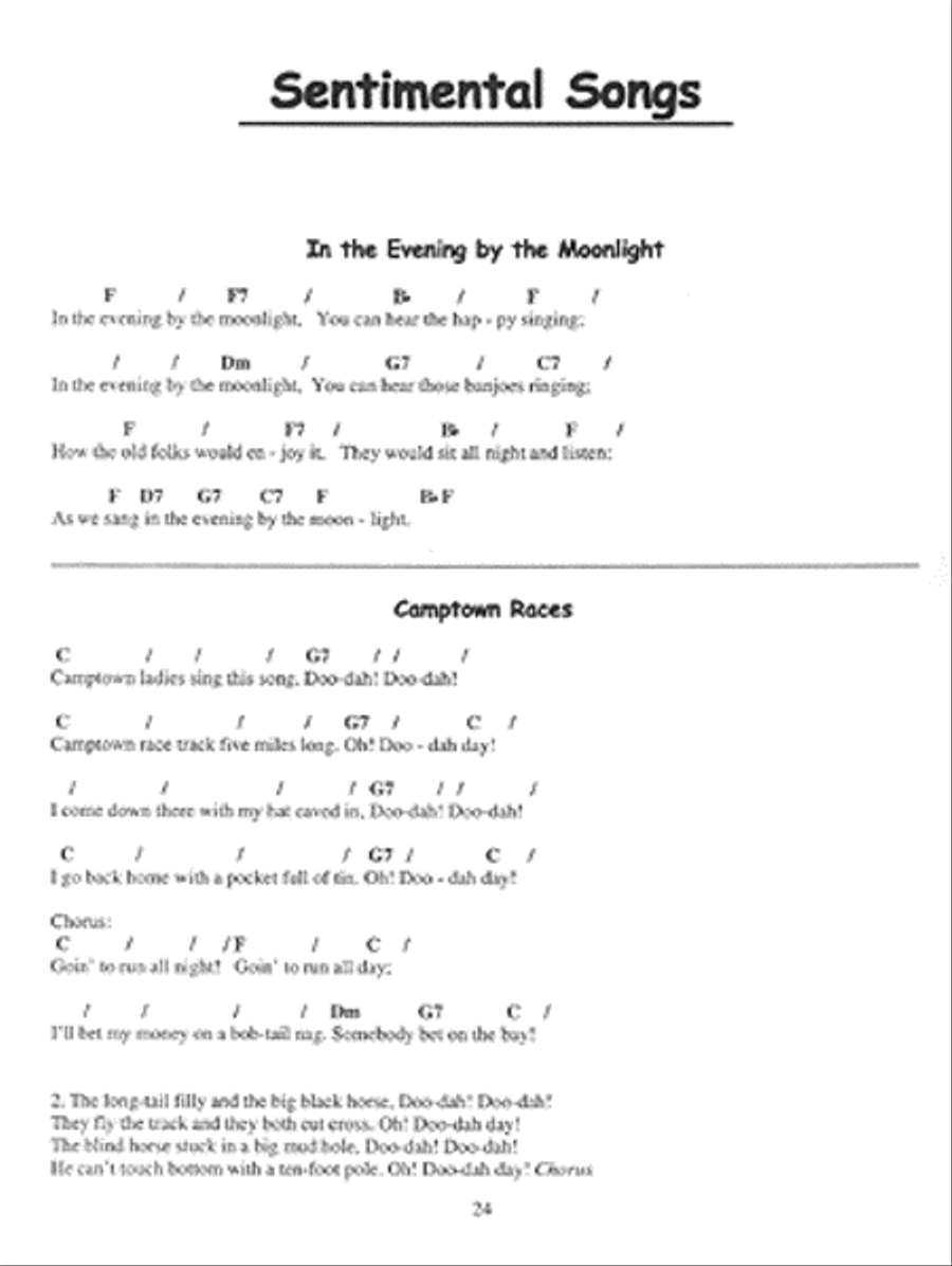 A Treasury of Favorite Songs for Autoharp Piano scores gallery preview page 2