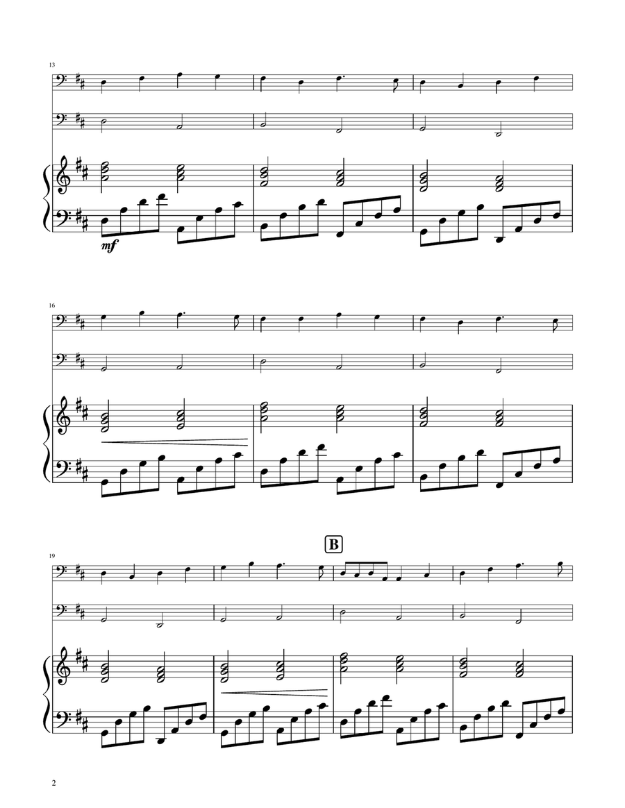 Canon in D - Cello Duet String Duet scores gallery preview page 2