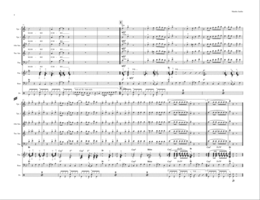 Mambo Jumbo Jazz Ensemble scores gallery preview page 4