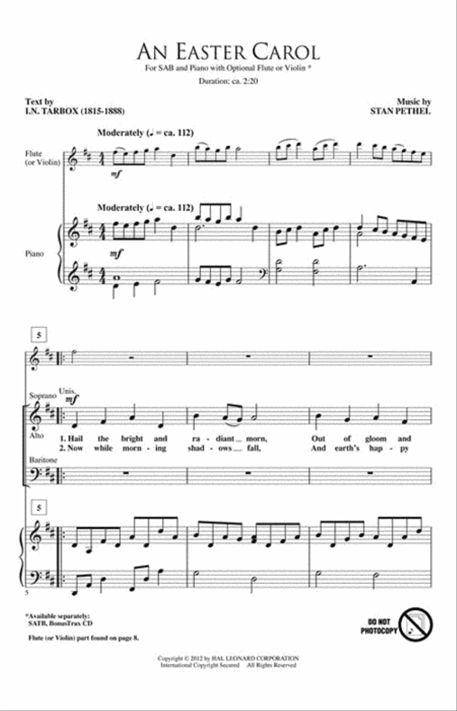 An Easter Carol An Easter Carol 3-Part scores gallery preview page 2