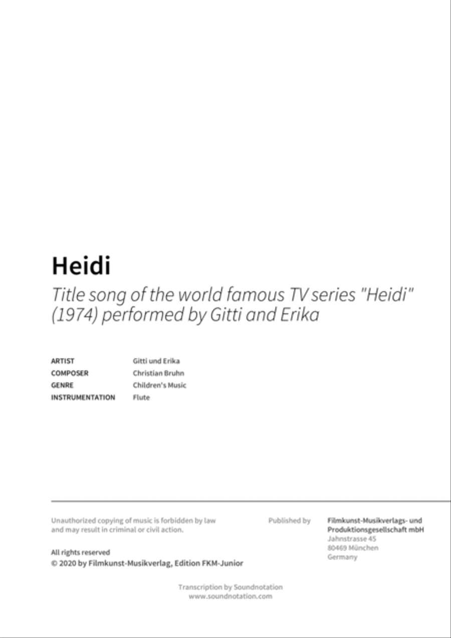 Heidi Heidi Woodwind Duet scores gallery preview page 2