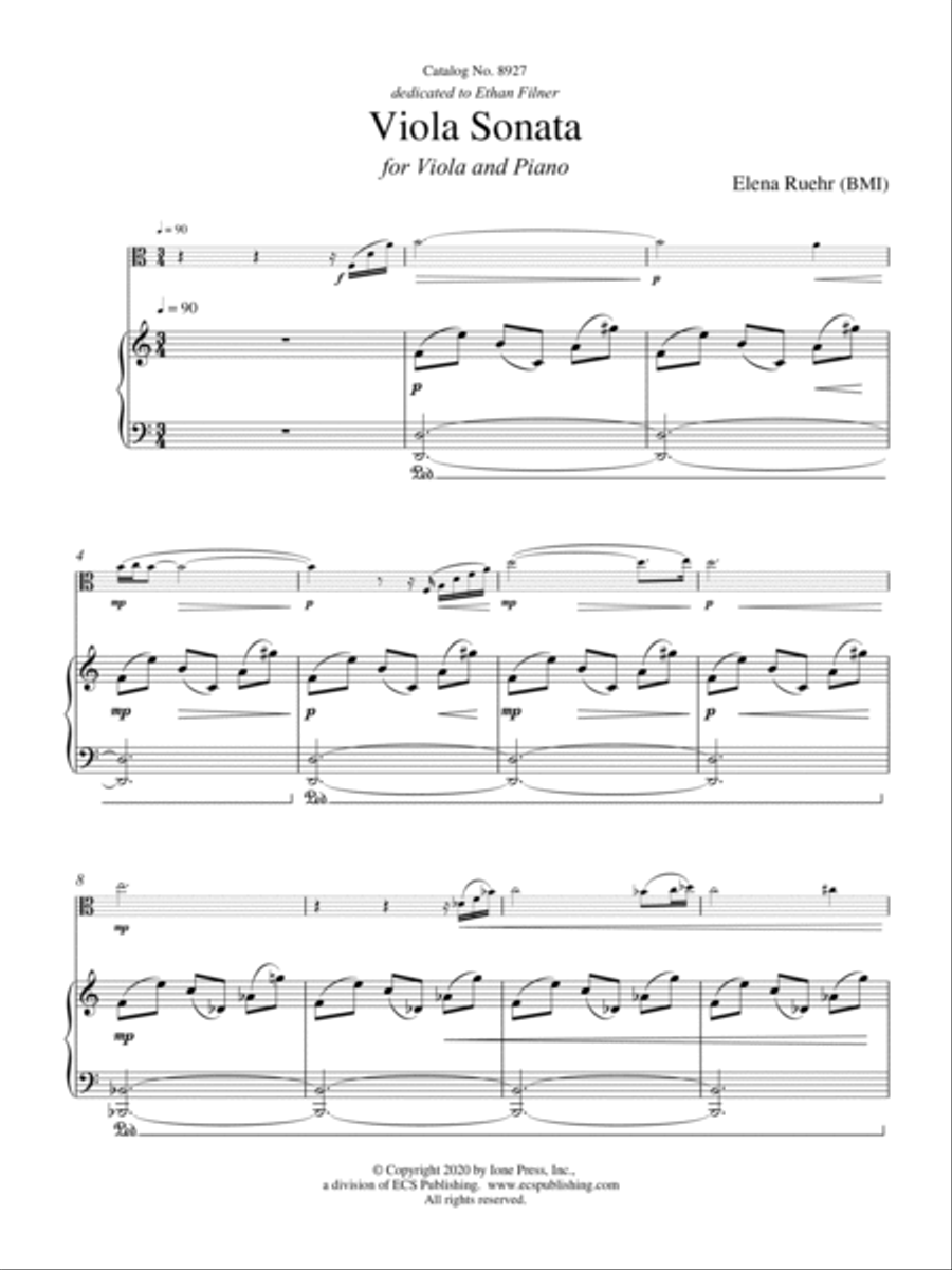 Viola Sonata Viola Sonata Piano Accompaniment scores gallery preview page 2